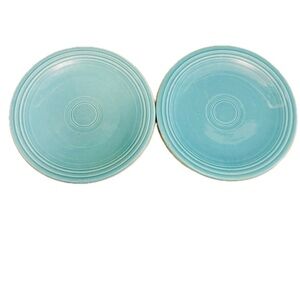 Fiestaware Blue Saucers Set of 2 turquoise